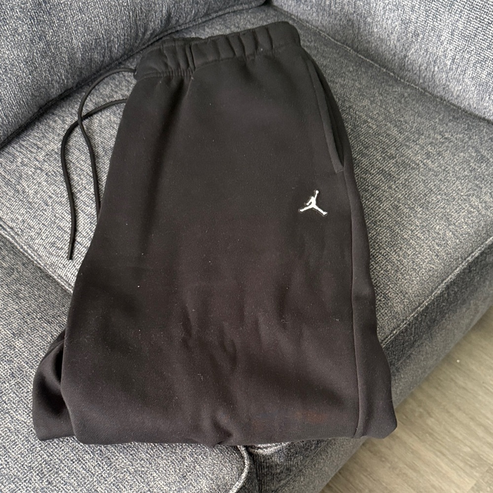 Jordan Black Sweatpants with White Logo